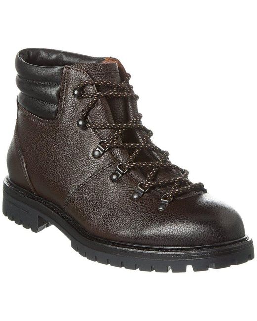 Aquatalia Black Holt Weatherproof Leather Boot for men