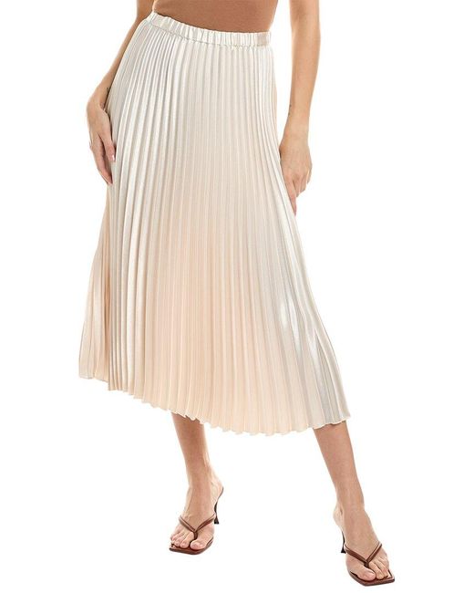 Anne Klein Natural Pull-on Pleated A-line Skirt