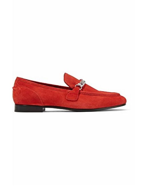 Rag & Bone Red Cooper Suede Loafer Shoes