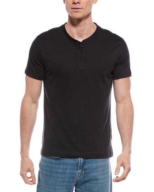 Eddie Bauer Black Jersey Lounge Henley Shirt for men