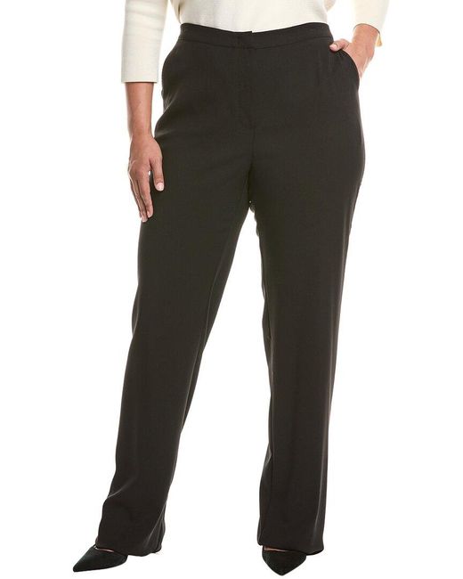 Marina Rinaldi Black Plus Ghirba Long Wool Trouser