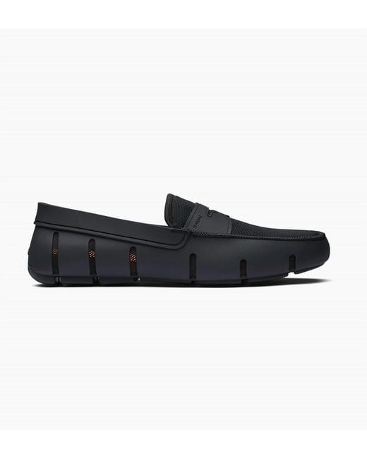 Swims Black Round Toe Penny Loafer for men