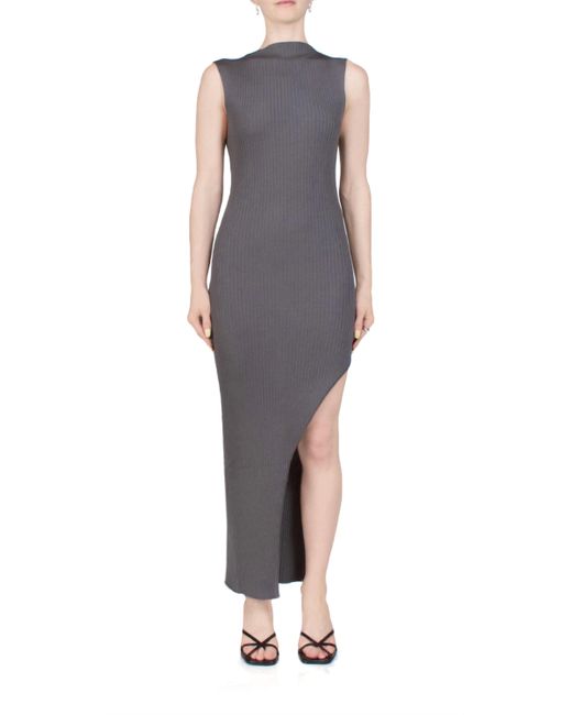 St. Agni Women's Black Cut Away Knit Dress