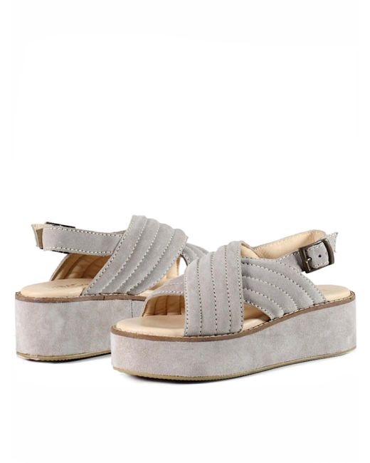 Diba True Natural Womne's Dor Ian Suede Wedge Sandal