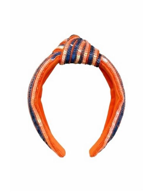 PREP obsessed Orange Sequin Headband