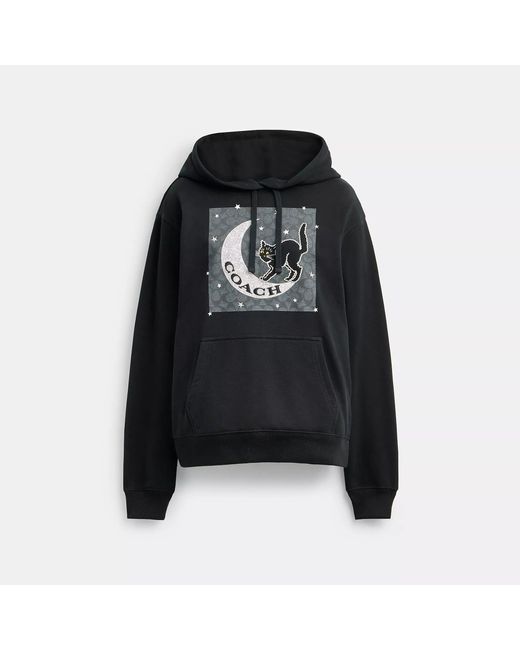 COACH Halloween Cat Moon Signature Square Hoodie in Black Lyst