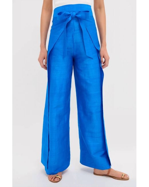 Coniglio Blue Two Panel Wrap Pant