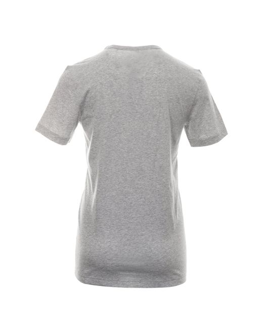 Boss Gray Men Contrast Curve Logo Short-sleeve Cotton T-shirt Melange for men