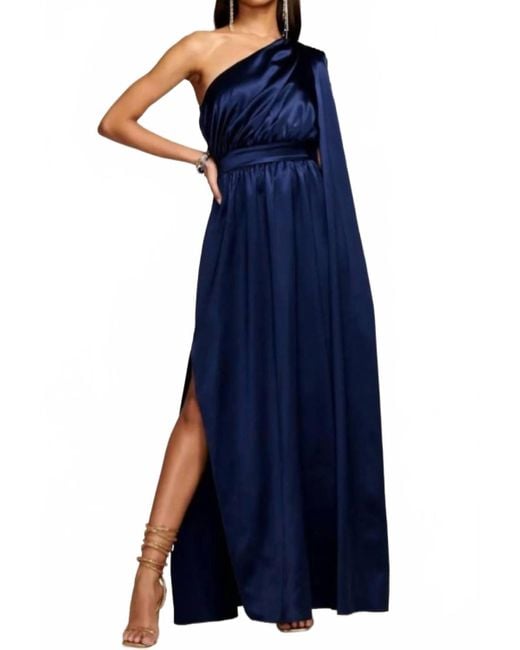 Ramy Brook Blue Athena One-Shoulder Maxi Dress