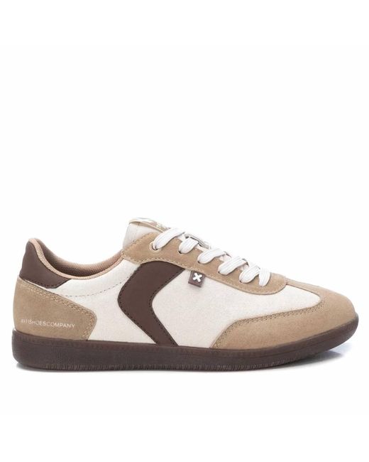 Xti Pink Suede Leather Sneakers