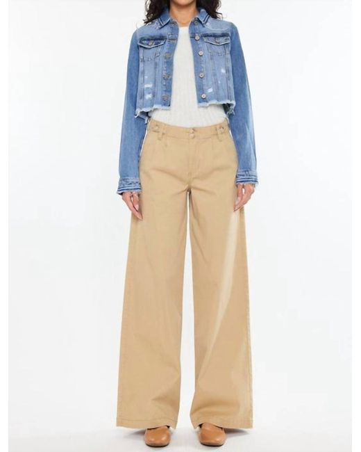 Kancan Blue Crop Fray Jacket