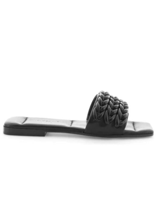 Kennel & Schmenger Black Rio Braided Slide Sandal