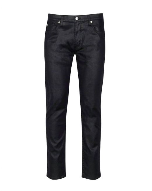 7 For All Mankind Blue Skinny Paxtyn Coated Jeans for men