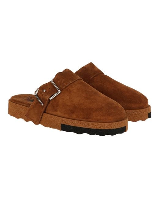 Off-White c/o Virgil Abloh Brown Off Slipper for men