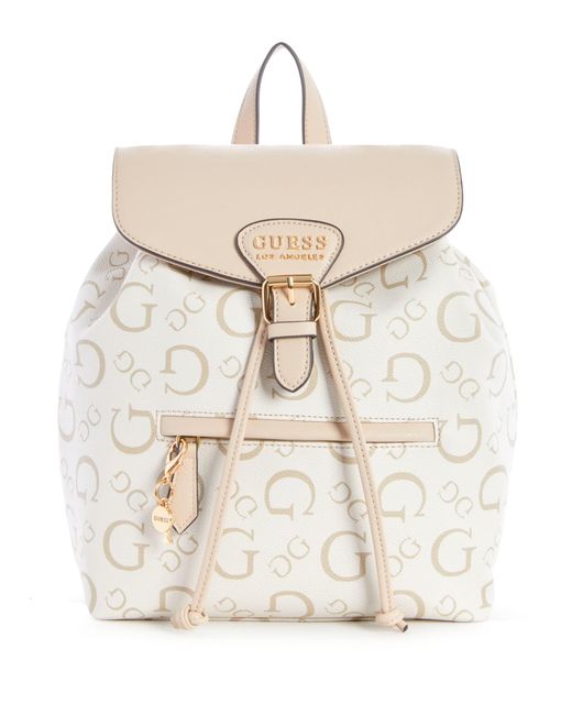 Guess Factory Luella G Logo Backpack in White | Lyst