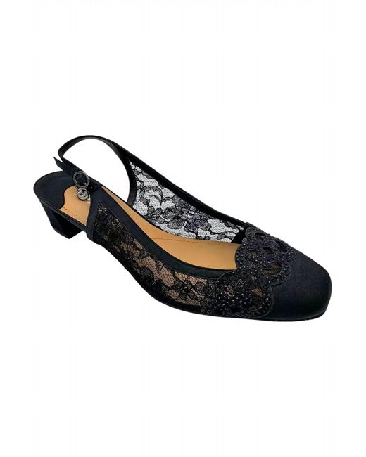 J. Reneé Blue Faleece Low Heel Slingback Pumps