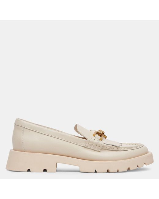 Dolce Vita Natural Erna Wide Flats Ivory Leather