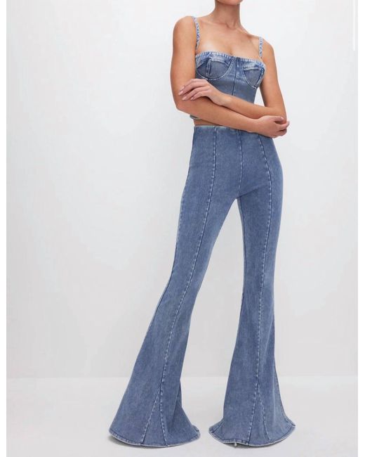 GOOD AMERICAN Blue Soft Sculpt Extreme Flare Jeans