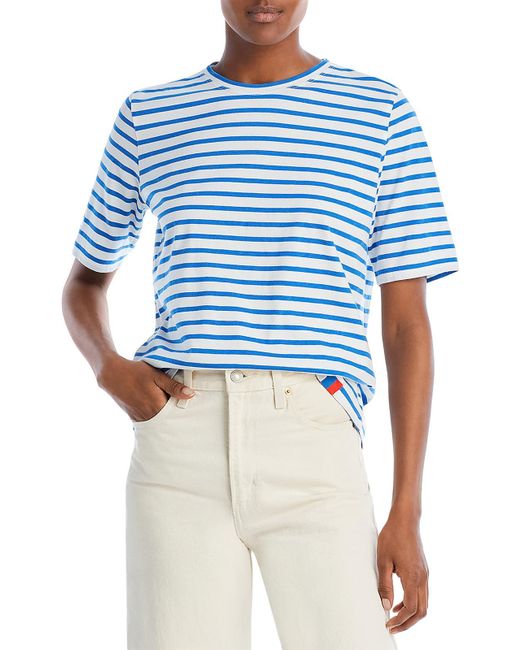 Kule Blue Striped Tee Pullover Top