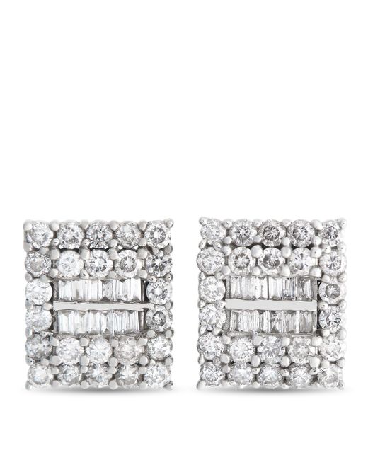 Non-Branded White Lb Exclusive 18k Gold 0.77 Ct Diamond Earrings