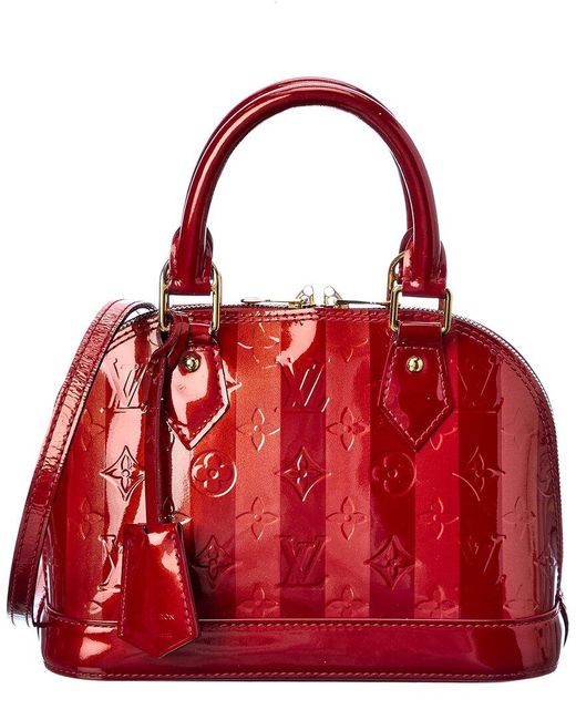 Louis Vuitton Red Monogram Vernis Leather Alma Bb (authentic Pre-owned)