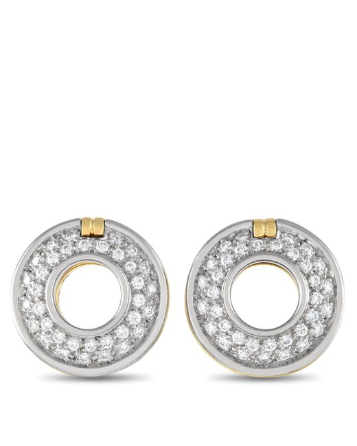 Tiffany & Co Metallic Paloma Picasso 18k And Yellow Gold 0.35ct Diamond Earrings Ti29-031524