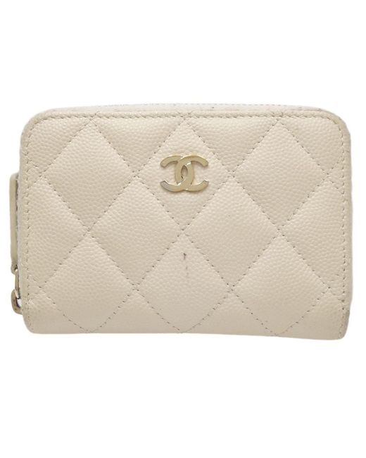 Chanel Natural Matelassé Leather Wallet (pre-owned)