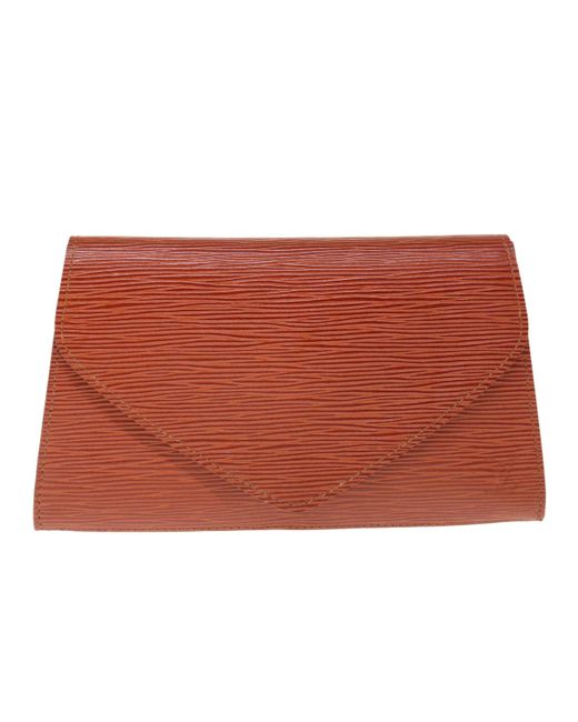 Louis Vuitton Red Pochette Leather Clutch Bag (pre-owned)
