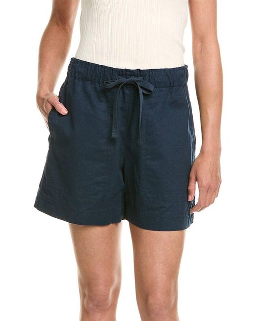 Vince Blue Mid-Waist Tie-Front Pull-On Short