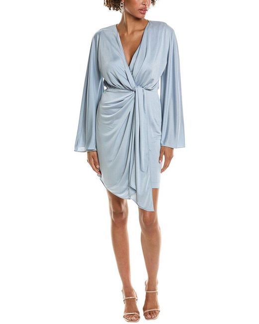 Halston Heritage Blue Kiko Cocktail Dress