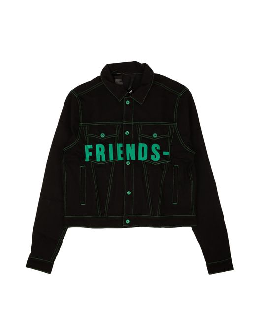 Vlone(GOAT) Black Friends Denim Jacket - /green for men
