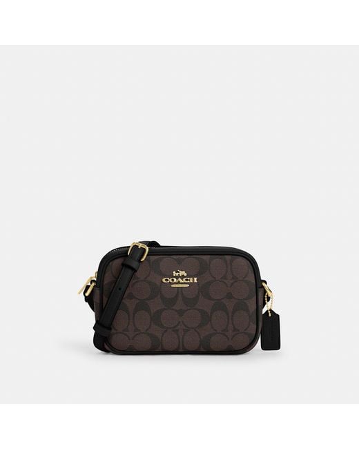 COACH Mini Jamie Camera Bag In Signature Canvas in Black Lyst