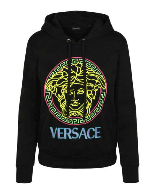 Versace Black Embroidered Knit Sweatshirt
