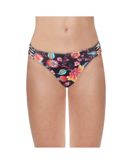 Nanette Lepore Pink Alana Floral Strings Swim Bottom Separates