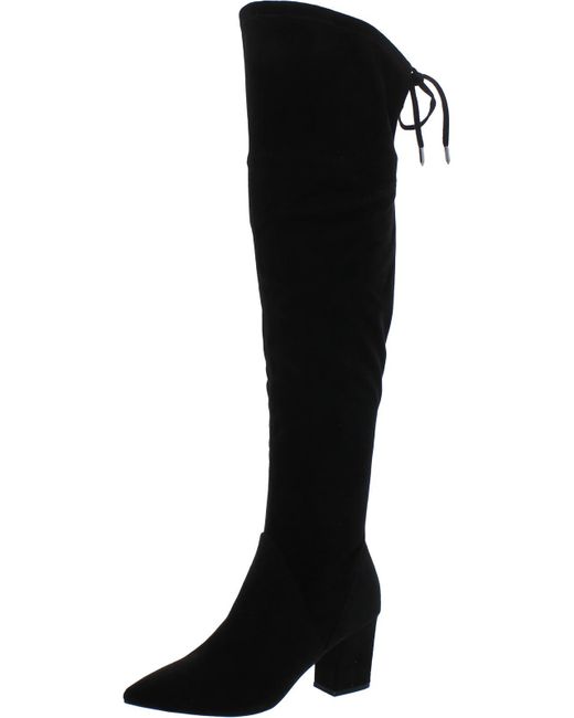 Marc Fisher Black Pull On Dressy Over-the-knee Boots