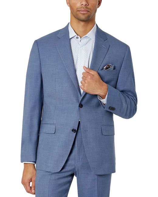 Sean John Blue Classic Fit Floral Suit Jacket for men