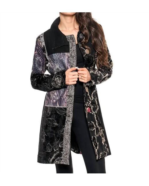 Adore Black Mixed Media Jacket