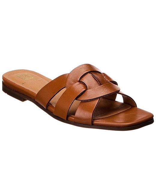 M by Bruno Magli Brown Alessia Leather Sandal