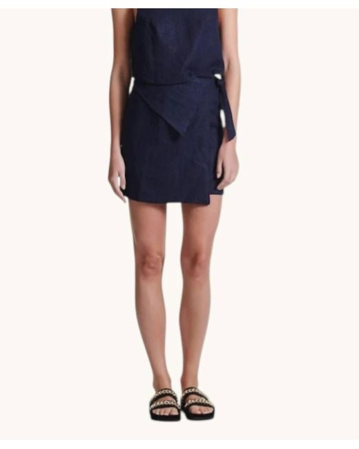 SIR. Women's Blue Viv Wrap Skirt