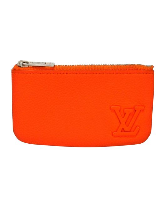 Louis Vuitton Orange Pochette Clés Leather Wallet (pre-owned) for men