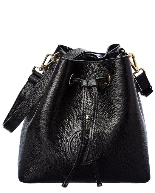 Valentino By Mario Valentino Karl Leather Bucket Bag in Black Lyst