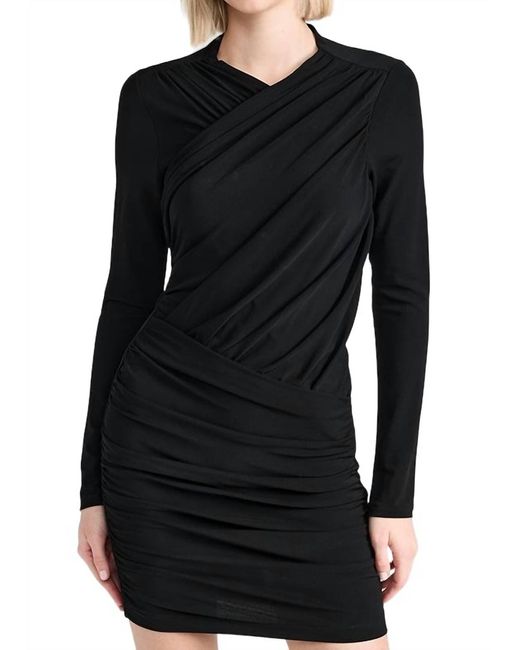 Enza Costa Women's Black Matte Jersey Wrap Dress