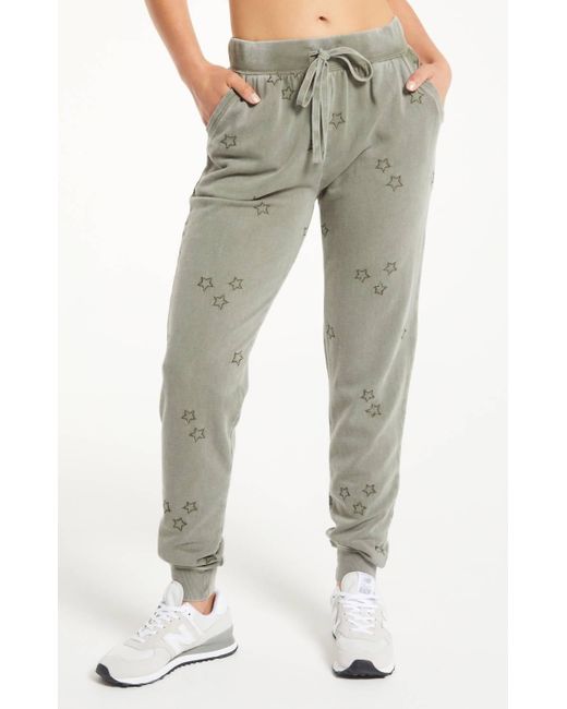 Z Supply Multicolor Goldie Embroidered Star jogger