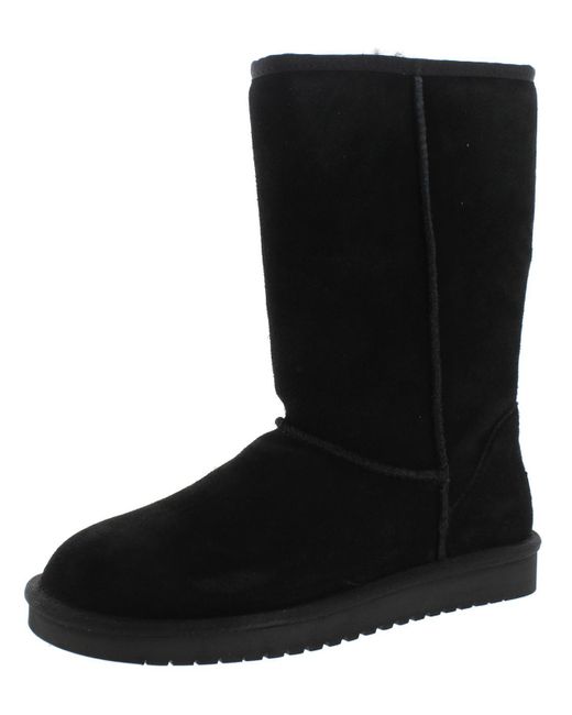 Koolaburra Black Suede Knee-high Casual Boots