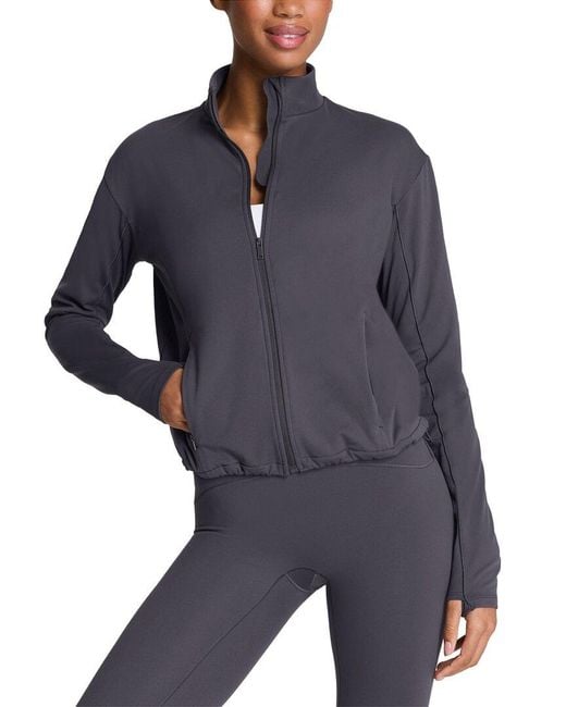 Spanx Blue Brushed Full Zip Jacket
