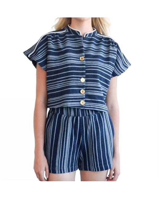 Never A Wallflower Blue Pull On Short