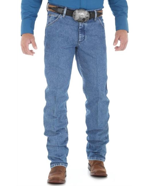 Wrangler Blue Regular-Fit Stone Washed Jean for men