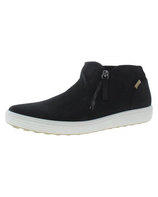 Ecco Black Leather Zipper Casual And Fashion Sneakers