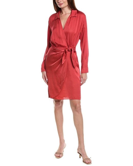 Velvet By Graham & Spencer Red Juni Wrap Dress