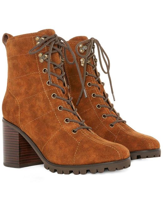 PAIGE Paige Christie Suede Boot in Caramel (Brown) Lyst